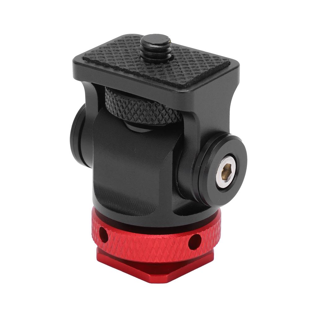 Мини Шаровая Головка Штатива из Алюминиевого Сплава Адаптер Холодного Башмака Винт 1/4 Дюйма для Зеркальной КамерыКрасный