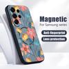 Чехол с рисунком мультяшных цветов для Samsung Galaxy S26 Ultra S25 Edge S24 Plus S23 FE S22 A17 A54 A55 A56 A57 5G Магнитный для Magsafe Матовый чехол