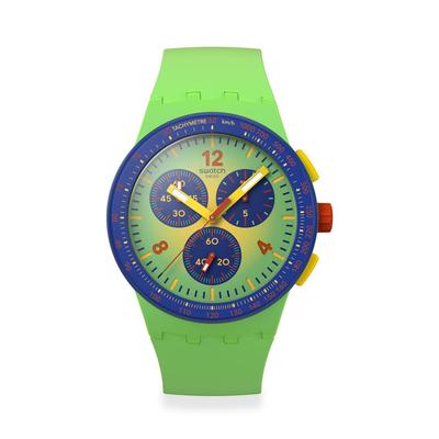 Swatch NEW CHRONO PLASTIC FLOWING FRESHLY Наручные часы, SUSG101, Зеленый