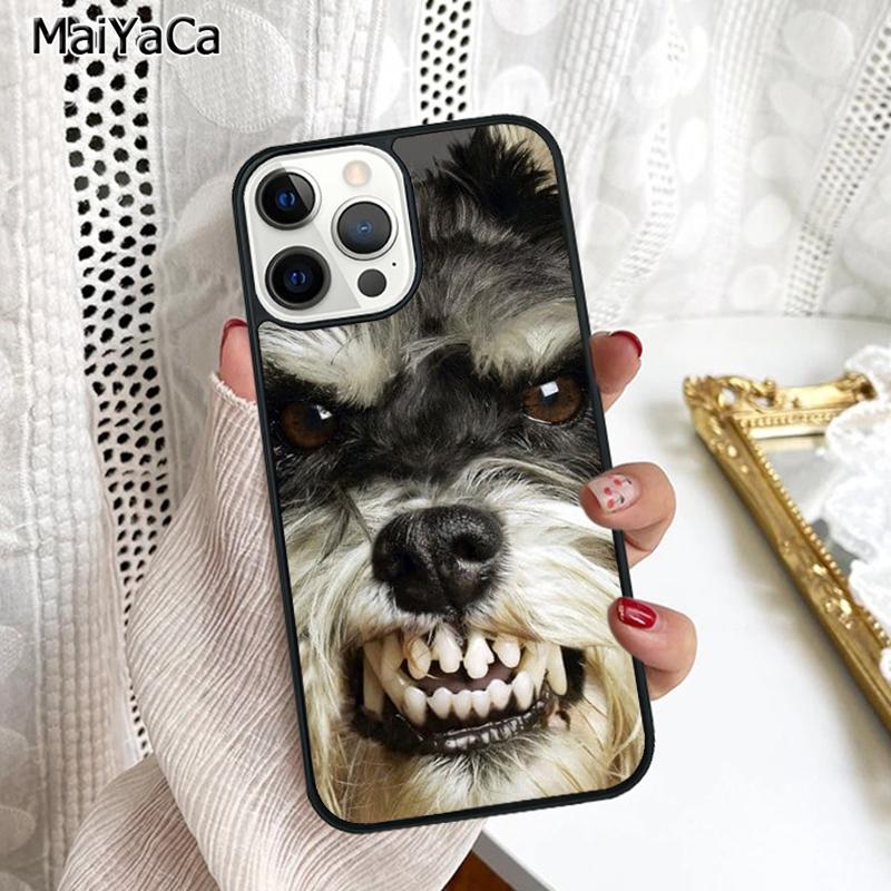 Милые собаки Шнауцер Чехол для телефона Для iPhone 17 Air 16 16e 15 plus 11 12 13 14 pro max корпус coque
