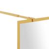 vidaXL Walk in Shower Screen with Tempered Clear Glass and Gold Frame 80 x 195 cm