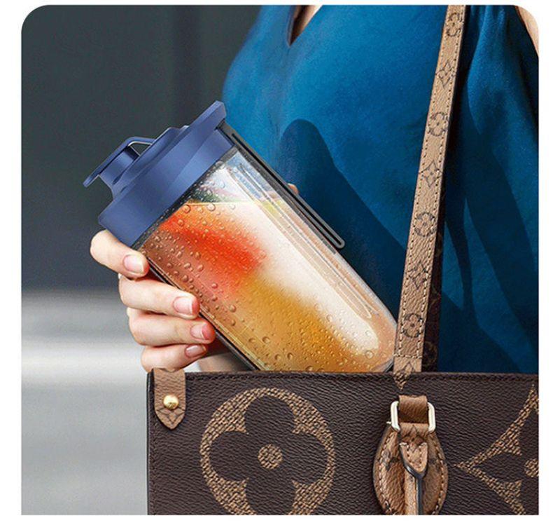 Портативная соковыжималка с 6 лезвиями, чашка для фруктового сока, 400 мл, зарядка через USB, маленькая соковыжималка, блендер для смузи, мясорубка, кухонный комбайн, блендер