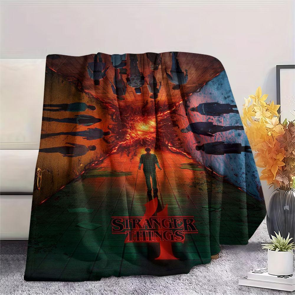 Stranger Things Retro Scifi Poster Blanket Sofa Blanket Soft And Comfortable Bedroom Christmas Gifts Nap Blanket