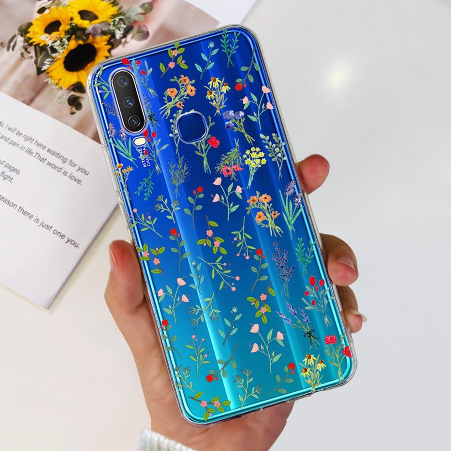Чехол для телефона Vivo Y12 1904 1940 Модный с рисунком бабочки Мягкий силиконовый TPU чехол для Vivo Y17 Y15 Y12 1902 1901 Бампер