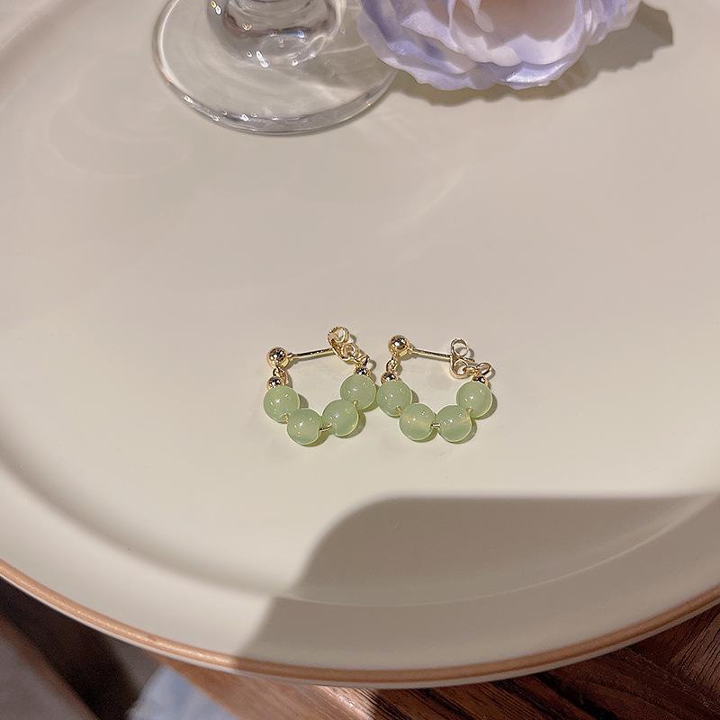 Серьги в стиле ретро из серебра 925 пробы с халцедоном в китайском стиле — универсальное двойное украшение для женщин