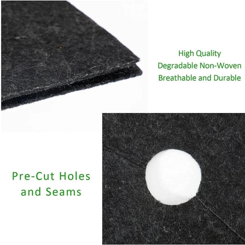 Нетканое кольцо для мульчирования деревьев, барьер для прополки, защитный коврик, покрытие для растений, защита от травы, садовая ткань для борьбы с сорняками, 15–82 см