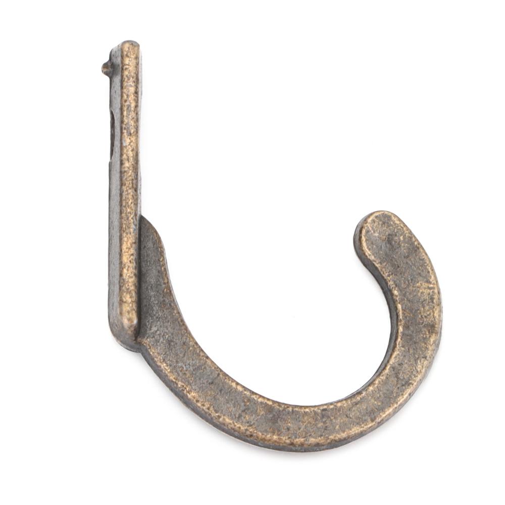 Shelf Storage Clothes Towel Organizer Coat Hanger Wall Door Single Prong Hook Metal Antique Hooks