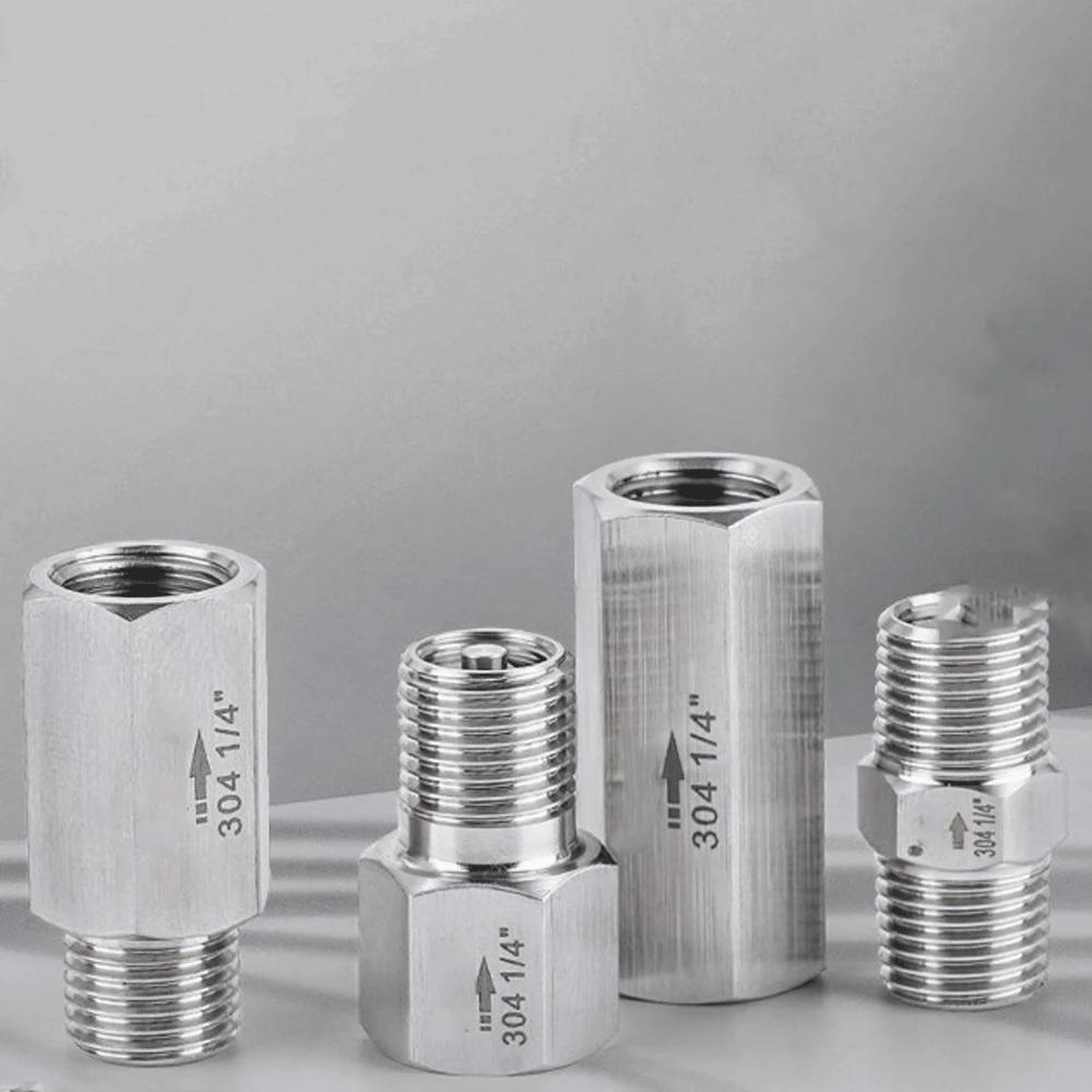 1/8" 1/4" 3/8" 1/2" 3/4" 1" BSPP Внутренняя Наружная 304 Нержавеющая Сталь Односторонний Обратный Клапан Вода Газ Масло Высокое Давление