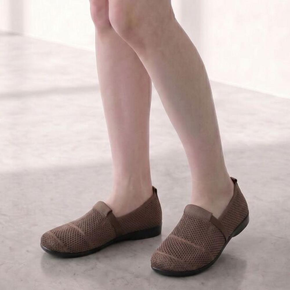 Melting Brown Women Mesh Slip On Sneakers Summer