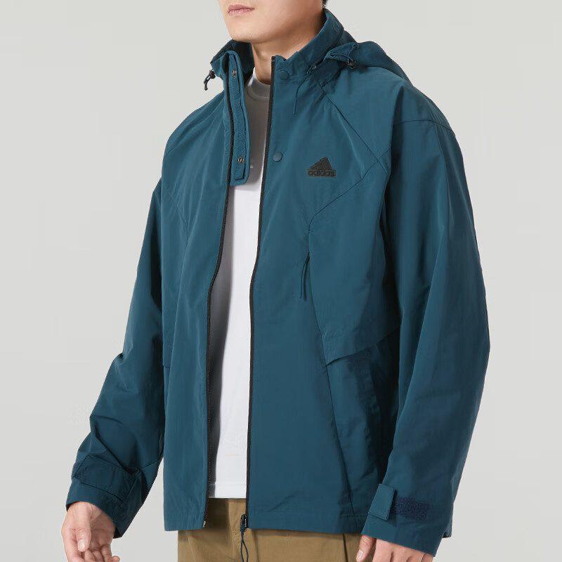 adidas Куртки Мужские Синие С капюшоном Умеренные Другое IP4923