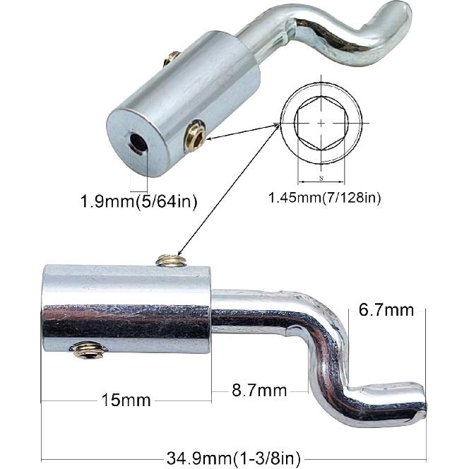 6 Pcs Z Bend Throttle Cable End Universal Cable Wire Stop for Lawn Mower Mini Bike Go Kart Motor Engine Brake Cable Adjustable Z Head