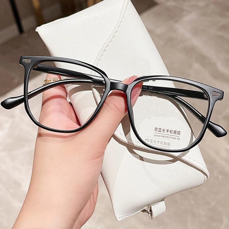 Customization Square Large Frame Myopia Glasses Women Men Presbyopia Glasses Ultralight Eyewear Fashion Prescription Eyeglasses