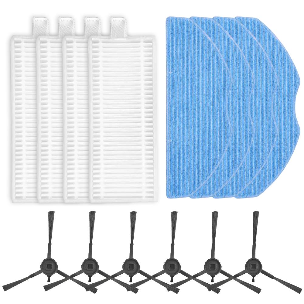 For EZVIZ RE4 RE5 Plus Mop Cloths Side Brushes Kit Nylon Microfiber Replacement Parts For Robot Vacuum Cleaner Accessories