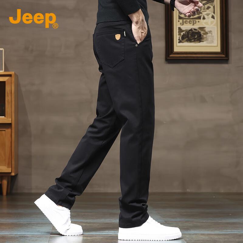 Jeep Мужские премиальные брюки прямого кроя в стиле smart casual