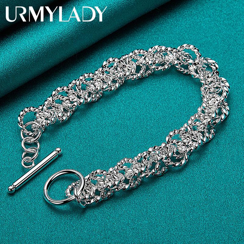 Браслет-цепочка из стерлингового серебра 925 пробы для женщин, свадебная вечеринка, изысканные модные украшения