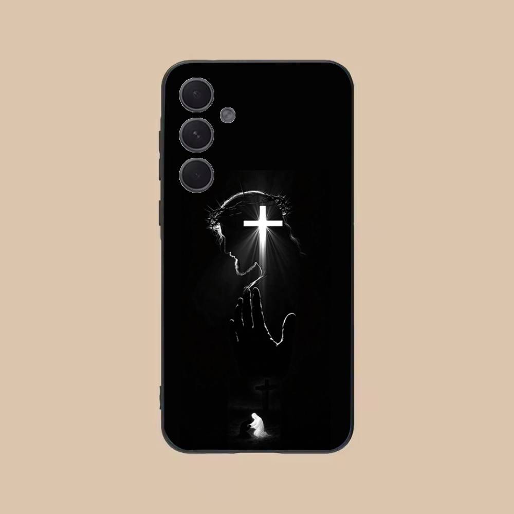 Orthodox Cross Phone Case For Samsung S25,24,21,22,23,20,S30,Ultra,Plus, Fe,5G Silicone Cover