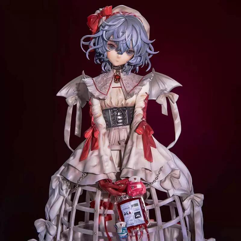 New 27cm Project Remilia Scarlet Anime Short Hair Girl Collectible Figure Desktop Decor Statue For Anime Fans Collection Display