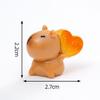 7Pcs/set Cartoon Cake Bread Capybara Animal Miniatures Resin Ornaments Fairy Garden Decoration Micro Landscape