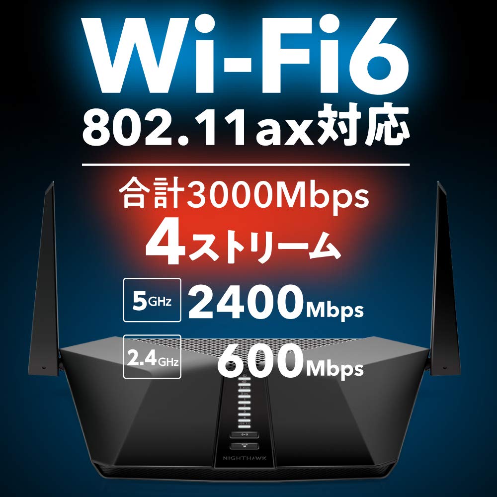 Discontinued NETGEAR WiFi Router 11ax AX3000 Nighthawk Series with iPhone Pro 4 Streams Wireless Speed RAX40 [Manufacturer Product] (Wi-Fi6)