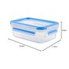 T-fal MasterSeal Fresh MW Rectangle Storage Container, 550ml, Airtight, Integrated Gasket, 30-Year Warranty, N10142