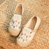 2025 Summer New Comfortable Round Head Cotton Hemp Shoes Breathable Ethnic Style Cloth Shoes Wome Shoes Casual Loafer