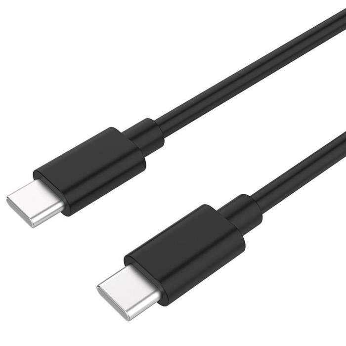 Câble de Charge USB-C pour Samsung Galaxy A15 A05 A05s A25 A35 A55 - BOOLING - Noir - Charge rapide - 1m
