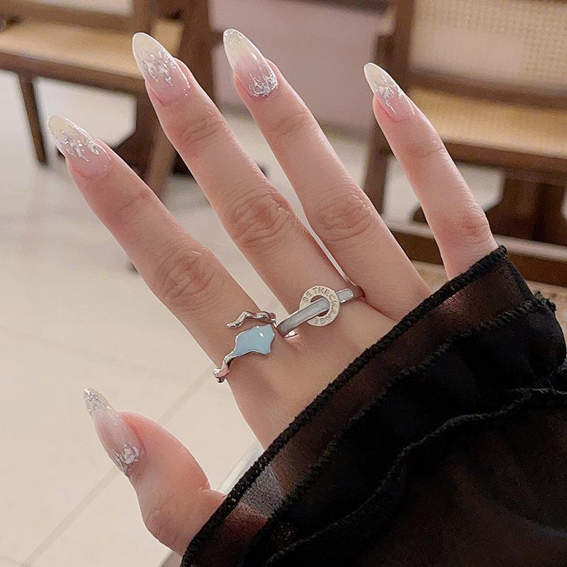 Дизайн ниши с капающим маслом, дофаминовое кольцо, ощущение высокого класса, круг, персонализированное, штабелируемое, регулируемое, простое, модное, открытое кольцо