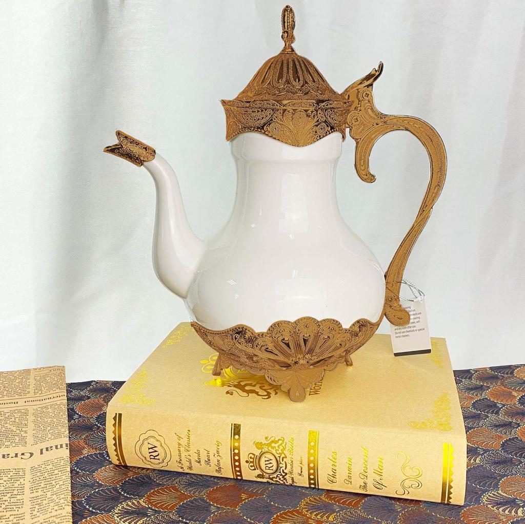 Европейский Классический Керамический Кофейник и Чайник - Элегантный Стеклянный Дизайн для Домашнего или Офисного Декора