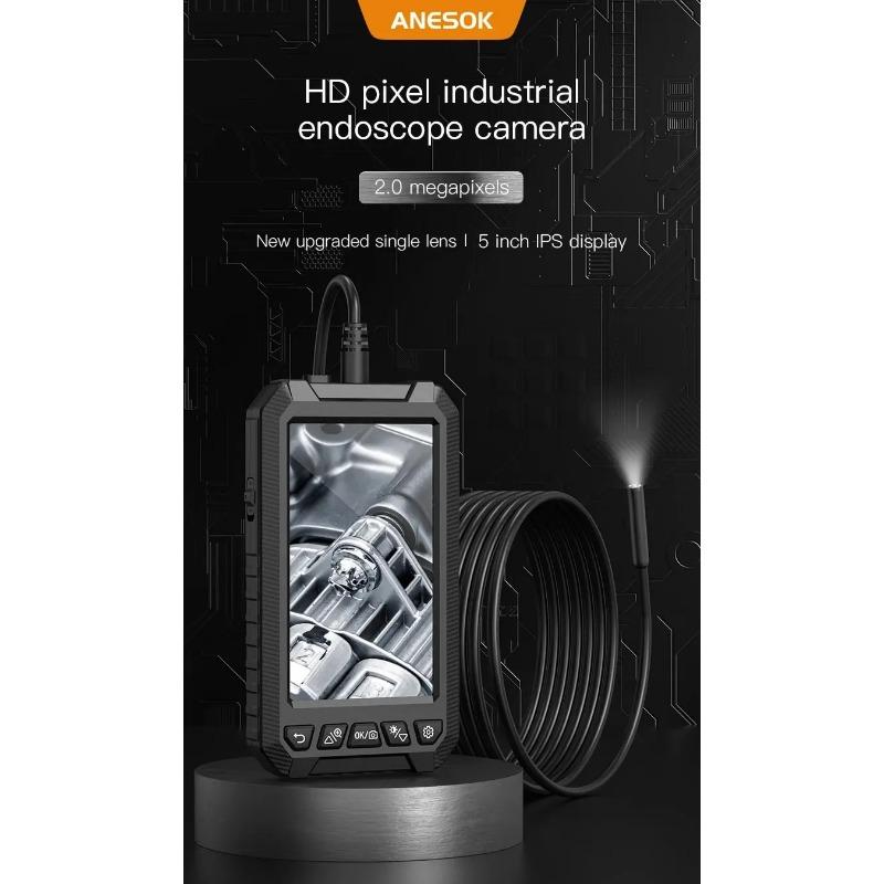 5,0-дюймовый IPS-экран, промышленная эндоскопическая камера, 8 мм HD1080P, камера для проверки канализационных труб автомобиля, бороскоп, 8 светодиодов, водонепроницаемая