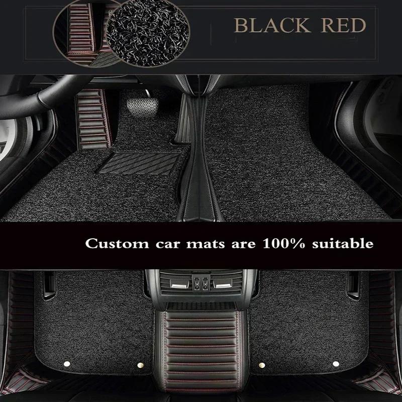 5D Luxurious Two-layer Striped Car Floor Mat for Volkswagen Vw Passat B5 2003-2007 B6 B7 B8 Passat C42 2019-2024 Car Accessories
