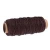50m Thread Wax Line Flat 1mm Leather Crafts Bag Wallet Sew Line(Dark Brown)