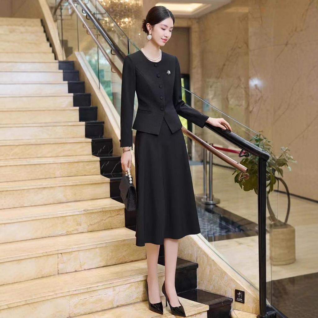 High-End Professional Women's Suit: Elegant Skirt and Blazer for Marketing and Events