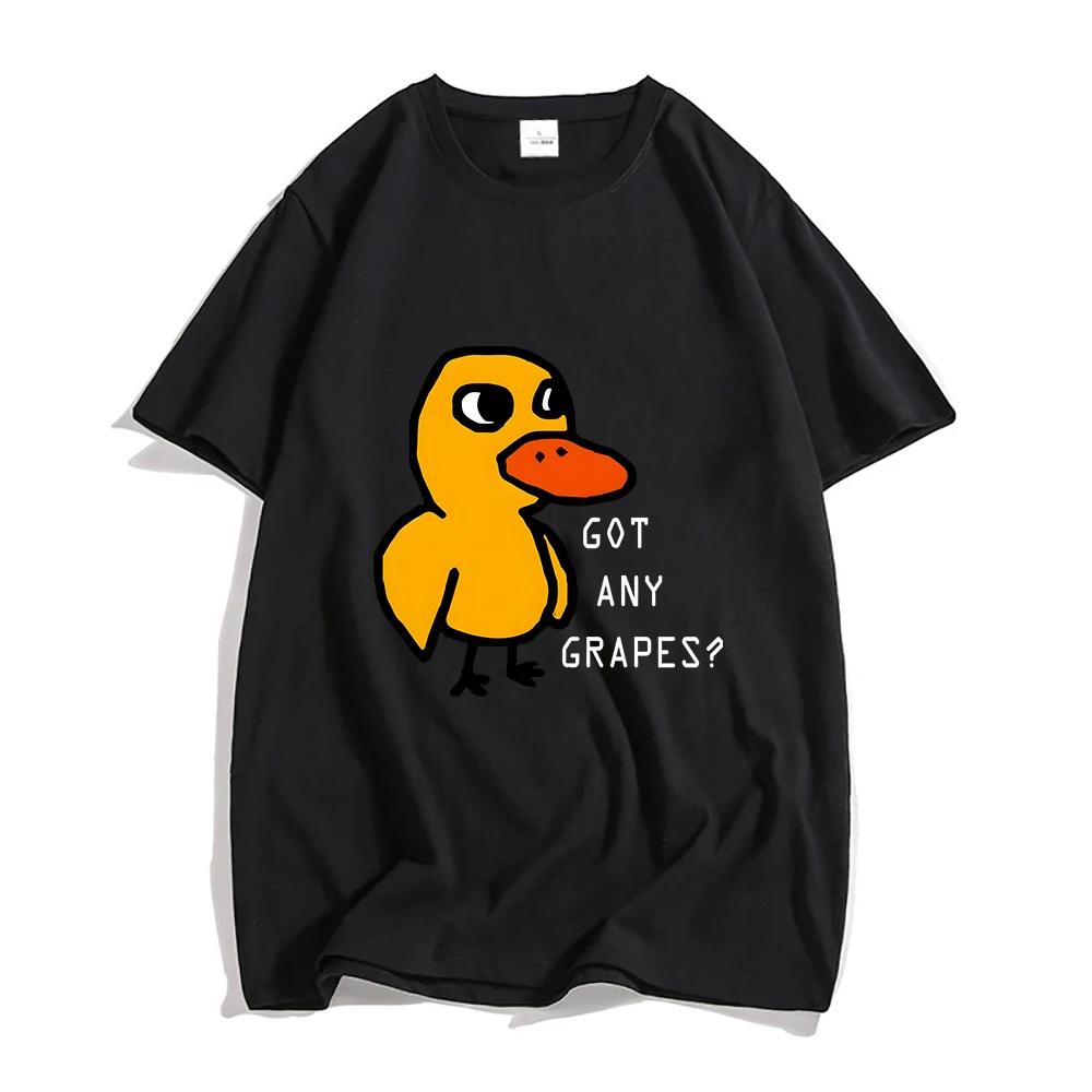 The Duck Song Got Any Grapes Shirts 100 Cotton Tees Menwomen Anime Tshirt Originality Graphic Tshirt Women Clothes
