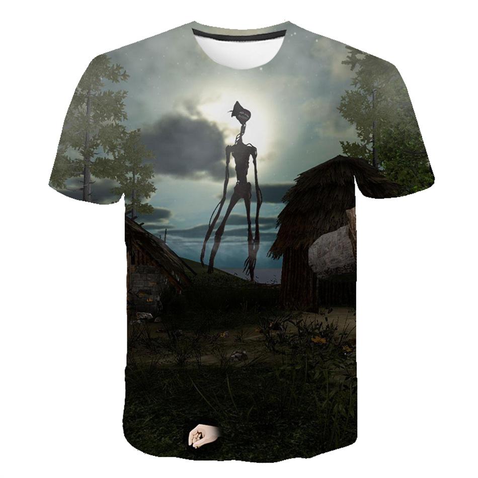 Летние футболки с принтом «Голова сирены» в формате 3D, уличная одежда для мужчин, повседневная одежда, свободные футболки с коротким рукавом и круглым вырезом, футболки, топы, одежда