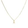 Collier Luxenter Avec Zirconia Brillant Finition or 18k - Alphabet A