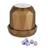 1 Set Dice Cup with Base 5 Dot Dice Heavy Duty Manual Shaker Cup Adults Family Night Bar Party Gambling Drinking Board Game Casino Equipment
