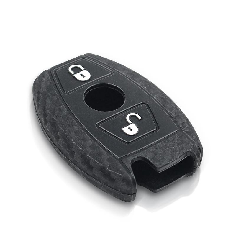 KEYYOU 2/3 Buttons Carbon Silicone Car Key Case Auto Key Protector Cover For Mercedes Benz A180 A200 A260 w214 w211 A Classe