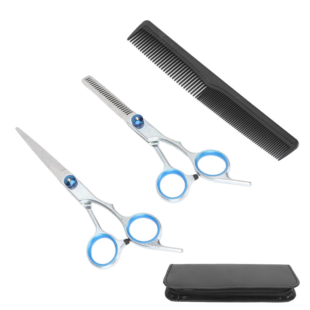 Набор ножниц для стрижки волос, филировочные ножницы, расческа, профессиональный парикмахерский набор ножниц, серебристый