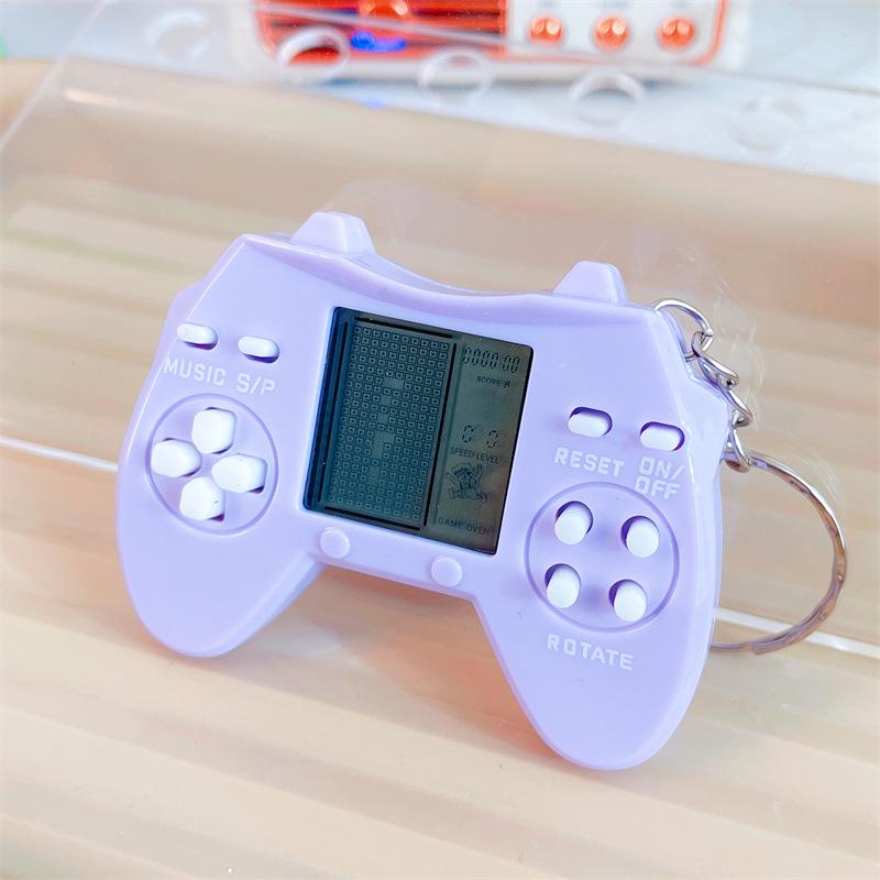 Mini Retro Handheld Tetris Game Keychain