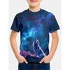 T-shirt for a Boy Children Howling Wolf 3d Print Top Shirts Korean Children's Clothes 2024 Tops Baby Boys Clothing Short Sleeve