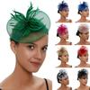 Women Girls Mesh Fascinators Hat Cocktail Party Headband Wedding Hat