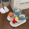 Maillard Burger Fries Cartoon Cotton Shoes Winter Wear Velvet Thickened Girls Snow Boots Cute Warm Shoes