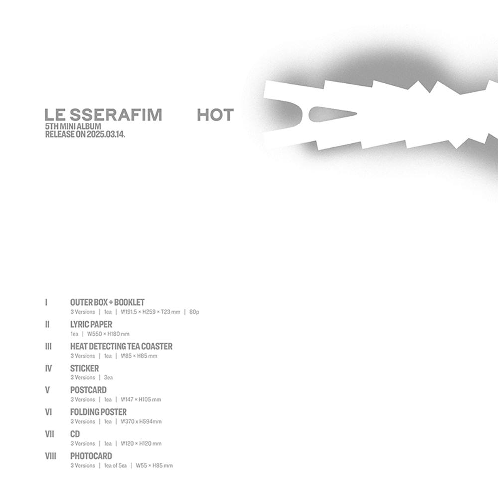 LE SSERAFIM ГОРЯЧЕЙ (5-й Мини) Вкл.. KPOP MERCH POB