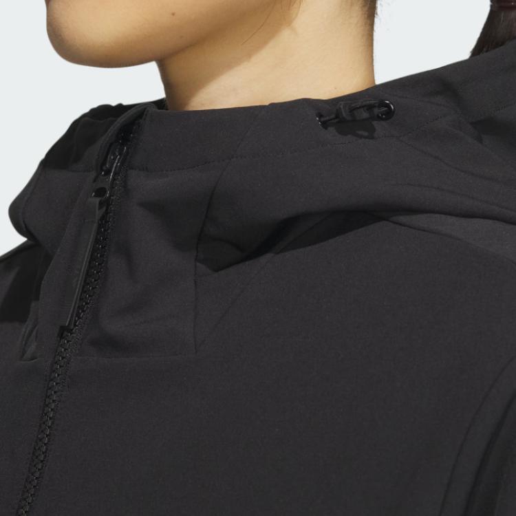 adidas Женская ветрозащитная куртка Terrex с капюшоном из мягкой ткани с начесом для активного отдыха Черная IL9013
