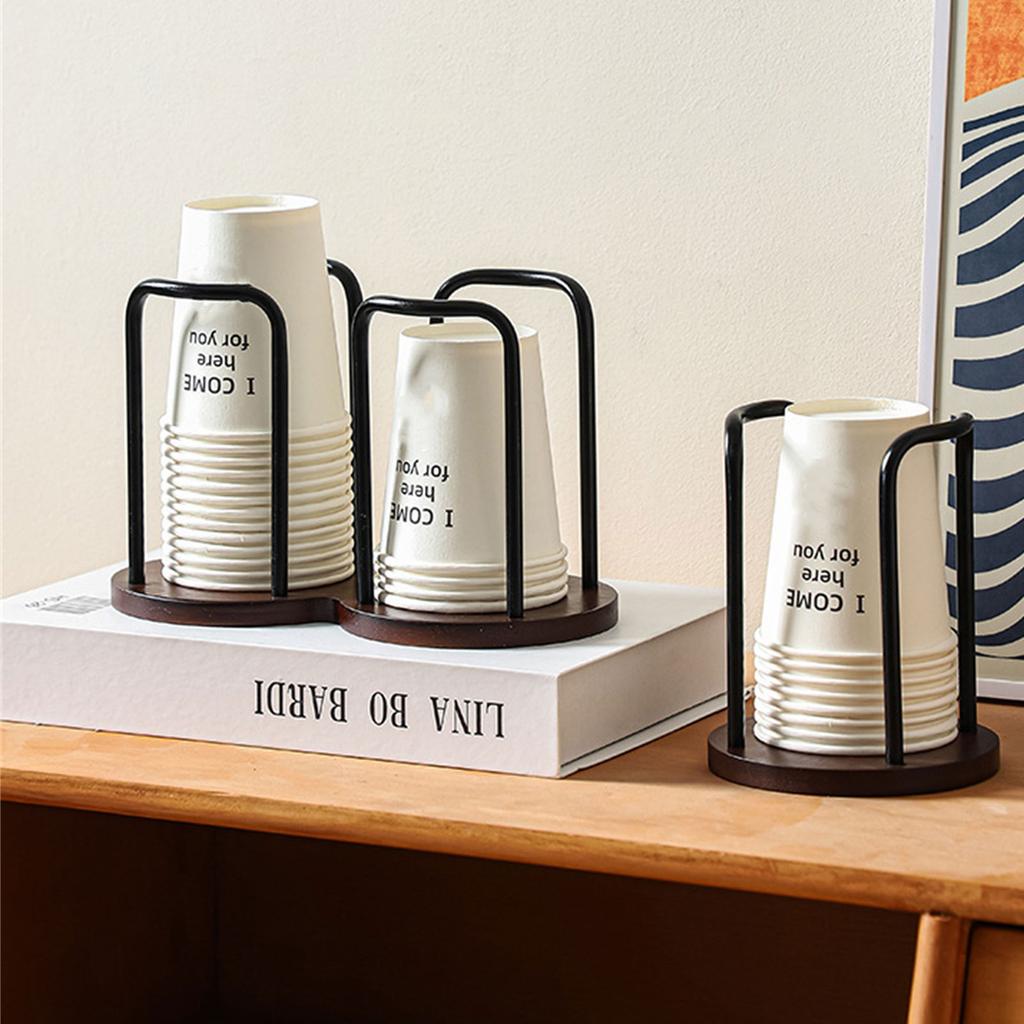 Disposable Water Cup Stand Organizer for Efficient Countertop Management Coffee Mug Holder for Homemakers and Students