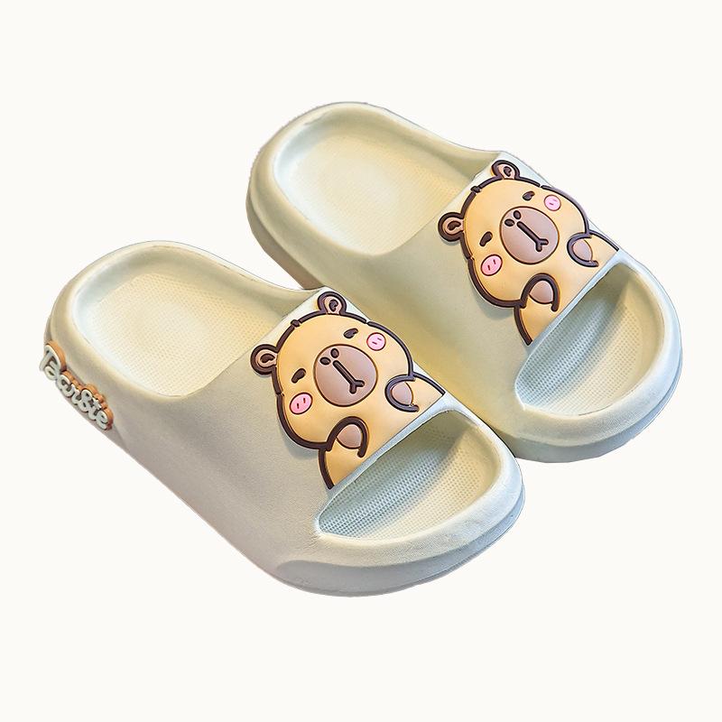 Детские тапочки Kapibara для дома, новые, для ванной, нескользящая мягкая подошва, средние и большие, детские, детские, классные тапочки, детская обувь