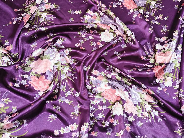 «Ткань ципао с принтом из атласного шелка и лента для головного убора»