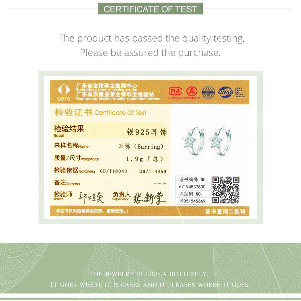 BAMOER настоящее серебро 925 пробы звездный свет серьги для девочек драгоценные ювелирные изделия женские серьги подарок