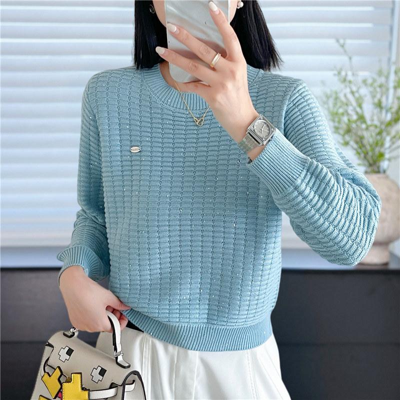 Women Autumn Winter Loose Knitted Sweater Soft Warm Long Sleeve Solid Color Casual Oversized Pullover Daily Streetwear Tops