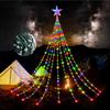 LED Christmas Tree Garland Light Fairy Lights Smart String Lights With Star Topper For Party Home Garden Christmas Tree Decor